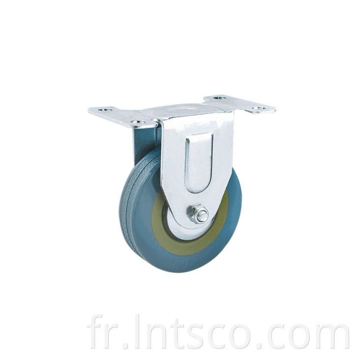 Grey Rubber Rigid Casters Jpg